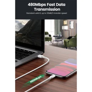 Кабел UGREEN US155, USB-A към Lightning, MFI, 1m, Бял 5