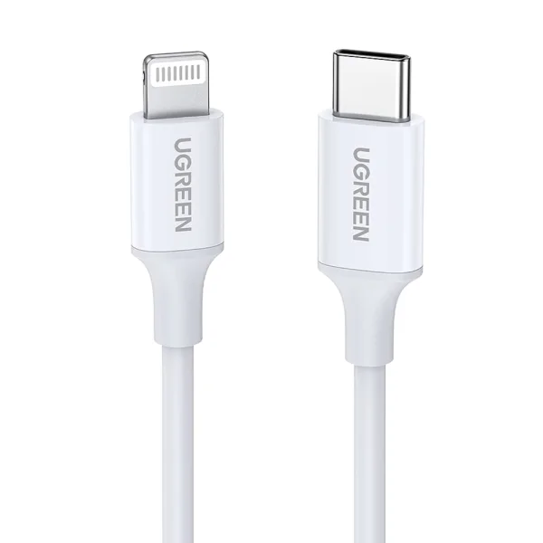Кабел UGREEN US171, USB-C към Lightning, MFI, 1m, Бял 1