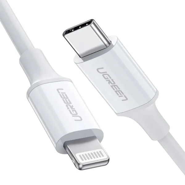 Кабел UGREEN US171, USB-C към Lightning, MFI, 1m, Бял 2