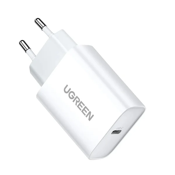 Зарядно UGREEN CD137, 220V, 1xUSB-C, 20W, PD, Бяло 2