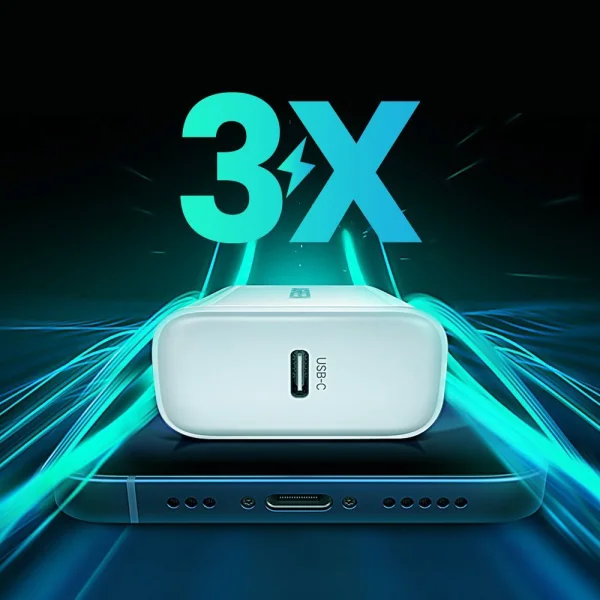 Зарядно UGREEN CD137, 220V, 1xUSB-C, 20W, PD, Бяло 3