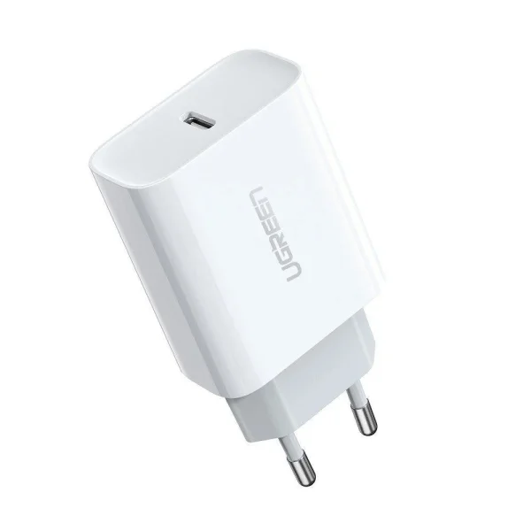 Зарядно UGREEN CD137, 220V, 1xUSB-C, 20W, PD, Бяло 1