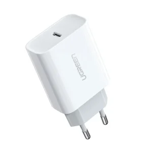Зарядно UGREEN CD137, 220V, 1xUSB-C, 20W, PD, Бяло