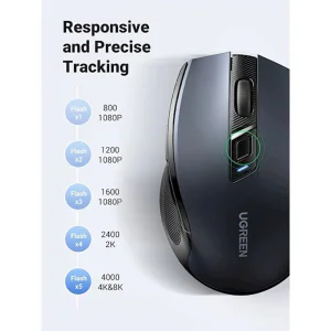 Wireless Mouse UGREEN MU006, 4000dpi, Black 3