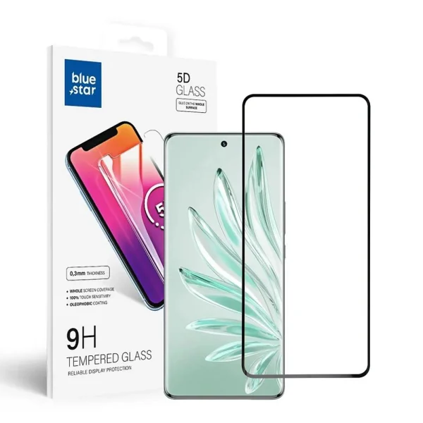 Стъклен протектор 5D Full Glue за Huawei Honor 70, Черен 2