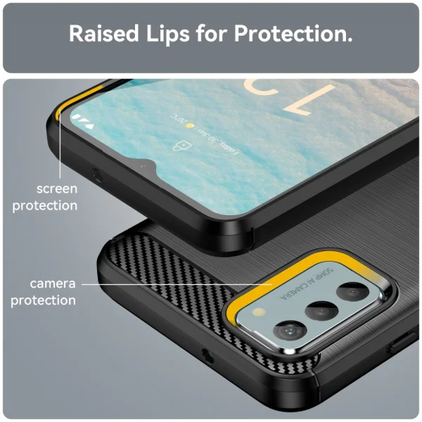 Силиконов Калъф Carbon за Nokia G22, Черен 3