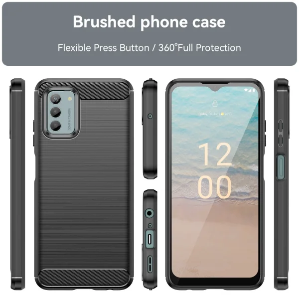Силиконов Калъф Carbon за Nokia G22, Черен 4