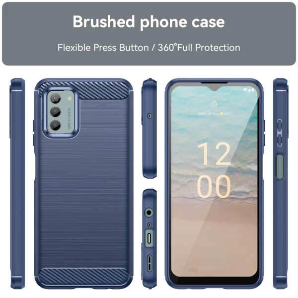 Силиконов Калъф Carbon за Nokia G22, Син 3