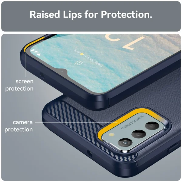 Силиконов Калъф Carbon за Nokia G22, Син 4
