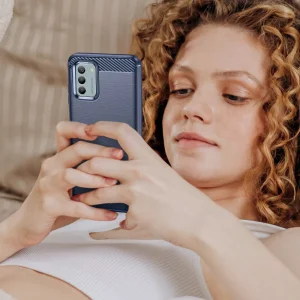Силиконов Калъф Carbon за Nokia G22, Син 5