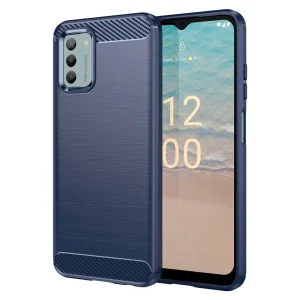 Carbon Silicone Case for Nokia G22, Blue