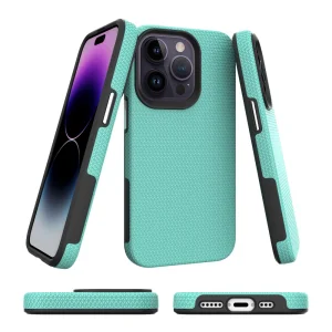 Shockproof Dual Layer Case for iPhone 15 Pro Max, Mint 6