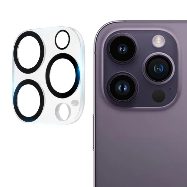 Стъклен Протектор за камерата на iPhone 15 Pro Max, Черен 1