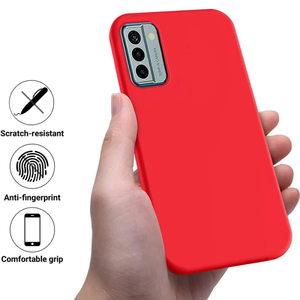Soft Matte silicone case for Nokia G22, Red 3