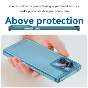 Силиконов калъф Candy за Motorola Edge 40 5G, Син-прозрачен 5