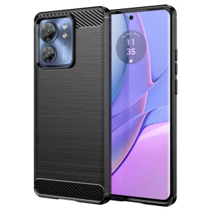 Силиконов Калъф Carbon за Motorola Edge 40 5G, Черен