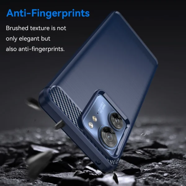 Силиконов Калъф Carbon за Motorola Edge 40 5G, Син 4