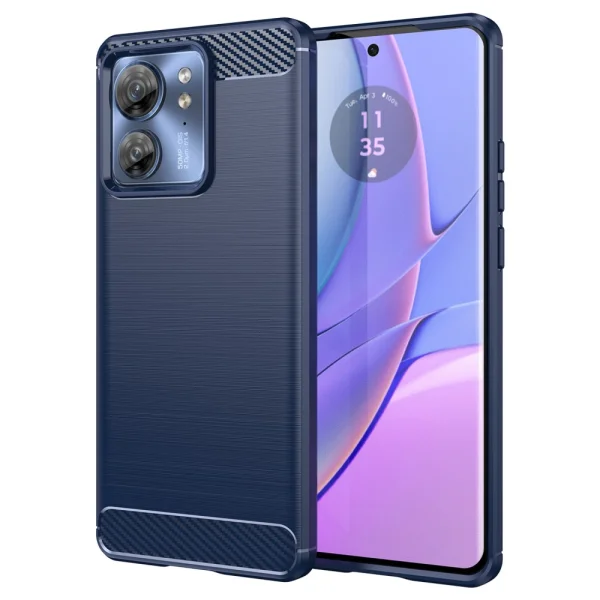Силиконов Калъф Carbon за Motorola Edge 40 5G, Син 1