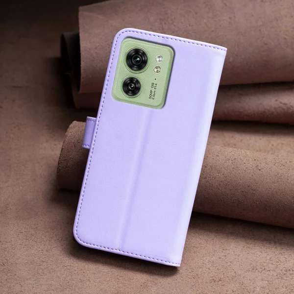 Калъф Тефтер BINFEN COLOR за Motorola Edge 40 5G, Лилав 4