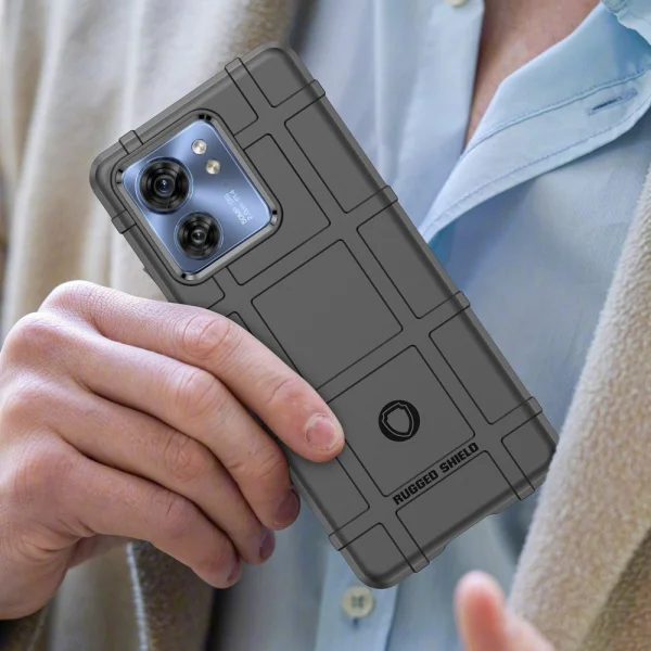 Удароустойчив Калъф Grid за Motorola Edge 40 5G, Черен 5