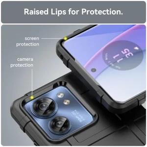 Удароустойчив Калъф Grid за Motorola Edge 40 5G, Черен 3