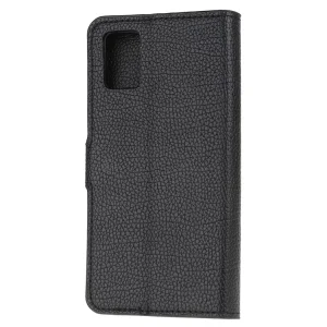 Litchi Wallet Case for Samsung Galaxy A71, Black 5