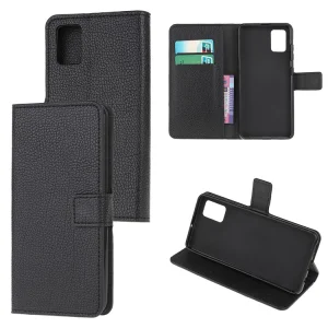 Litchi Wallet Case for Samsung Galaxy A71, Black 2