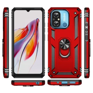 Удароустойчив Калъф Hybrid Cover за Xiaomi Redmi 12C, Червен 4
