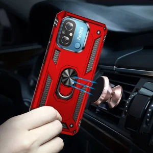 Удароустойчив Калъф Hybrid Cover за Xiaomi Redmi 12C, Червен 6