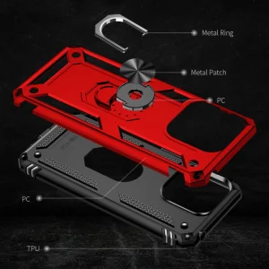 Удароустойчив Калъф Hybrid Cover за Xiaomi Redmi 12C, Червен 5