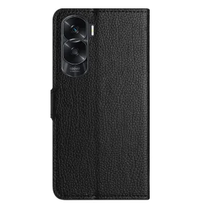 Калъф Тефтер Litchi Texture за Huawei Honor 90 Lite 5G/X50i 5G, Черен 5