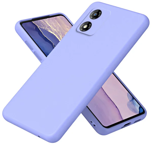 Силиконов калъф Fiber Lining за Motorola E13, 2.2 mm, Лилав 1