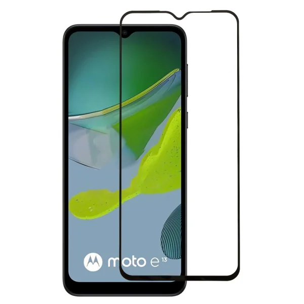 Стъклен Протектор Full Glue за Motorola E13, Черен 1