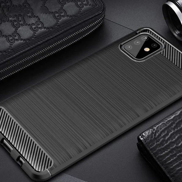 Силиконов Калъф Carbon Fibre Brushed за Samsung Galaxy A81 / Note 10 Lite, Черен 5