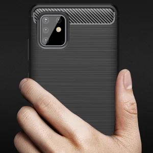 Силиконов Калъф Carbon Fibre Brushed за Samsung Galaxy A81 / Note 10 Lite, Черен 3