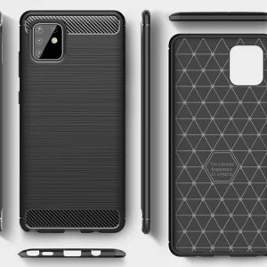 Силиконов Калъф Carbon Fibre Brushed за Samsung Galaxy A81 / Note 10 Lite, Черен 4