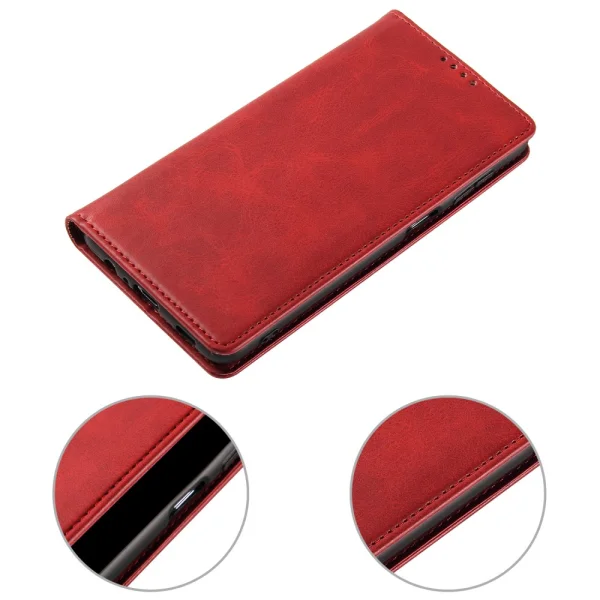 Калъф тефтер Wallet Calf Texture за Xiaomi Redmi Note 12S 4G, Червен 5
