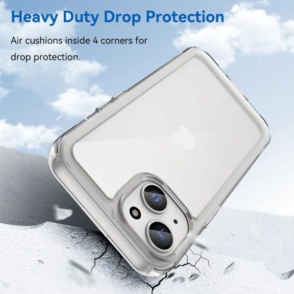 Удароустойчив калъф Shockproof за iPhone 15, Прозрачен 2