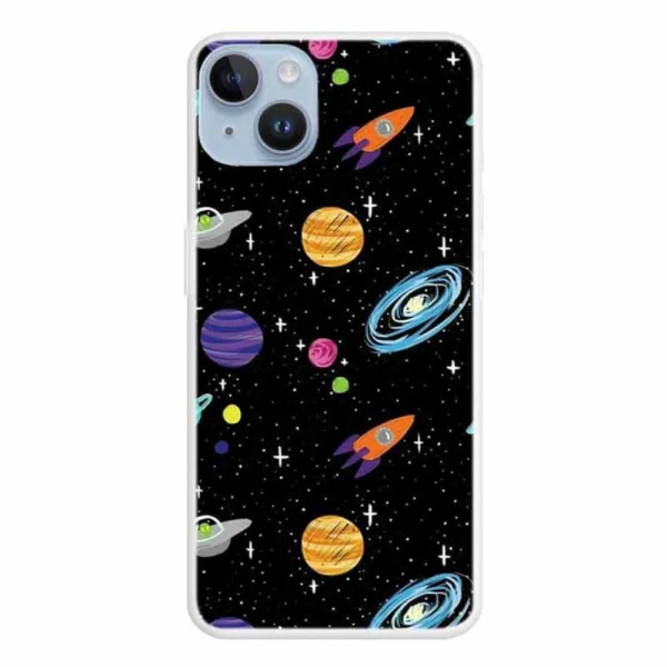 Silicone case for iPhone 15, Planets 1