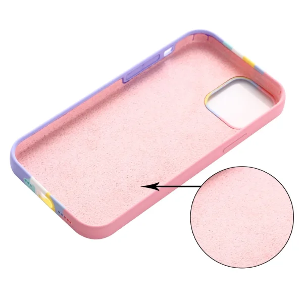 Shockproof case Rainbow Design for iPhone 15 Pro, Pink Rainbow 4
