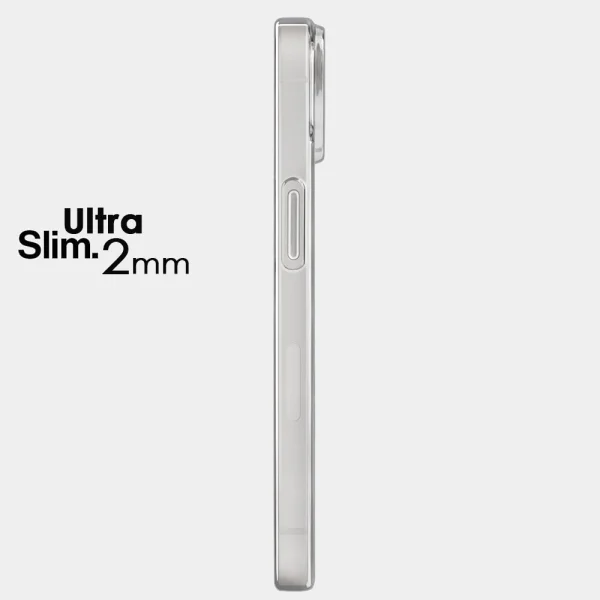 Silicone case for iPhone 15, 2mm, Transparent 3