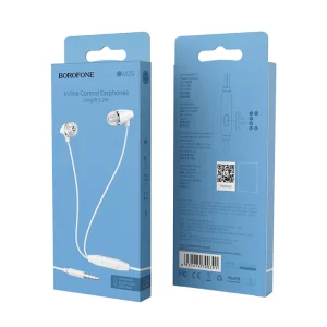 Слушалки с микрофон BOROFONE BM25, Sound Edge, Бял 5