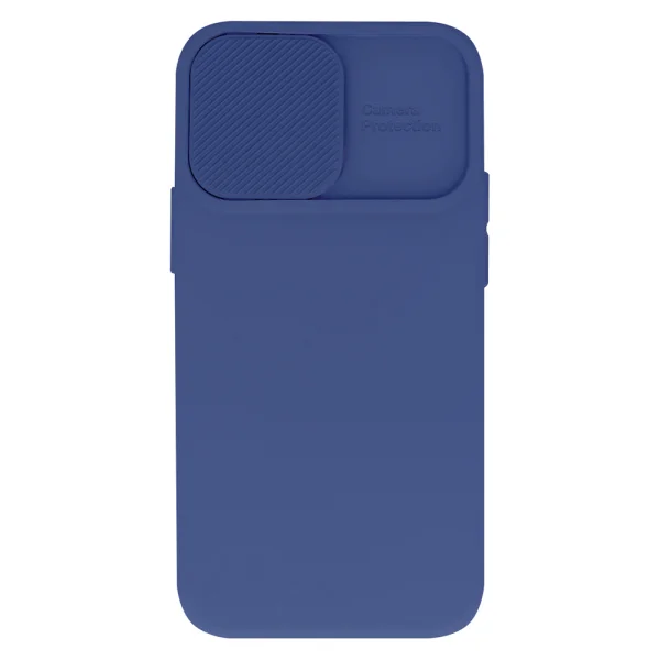 Силиконов калъф Camshield Soft за iPhone 15, Тъмно син 4