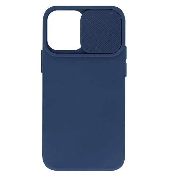 Силиконов калъф Camshield Soft за iPhone 15, Тъмно син 2