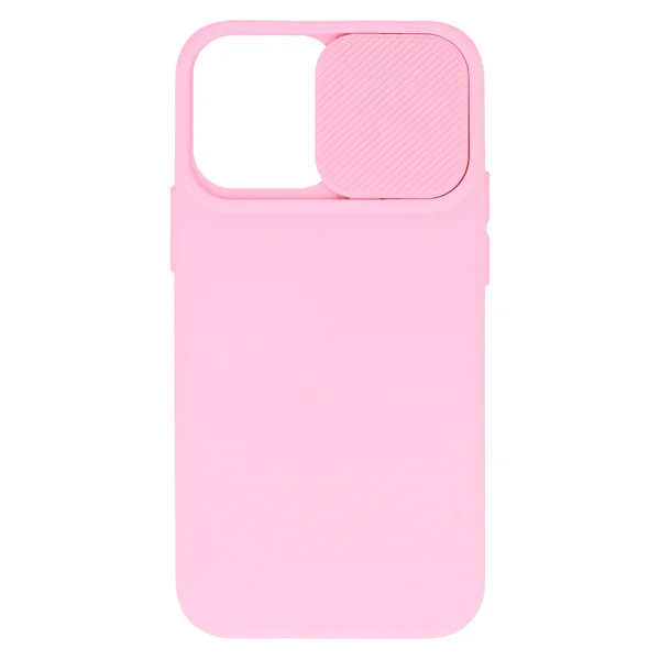 Camshield Soft Silicone Case for iPhone 15, Light Pink 2