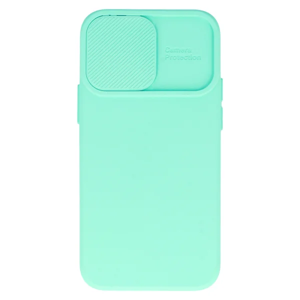 Силиконов калъф Camshield Soft за iPhone 15, Мента 4