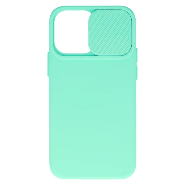 Силиконов калъф Camshield Soft за iPhone 15, Мента 2