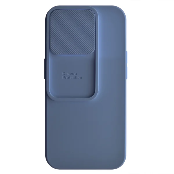 Silicone case Camshield Soft for iPhone 15 Pro, Dark blue 4