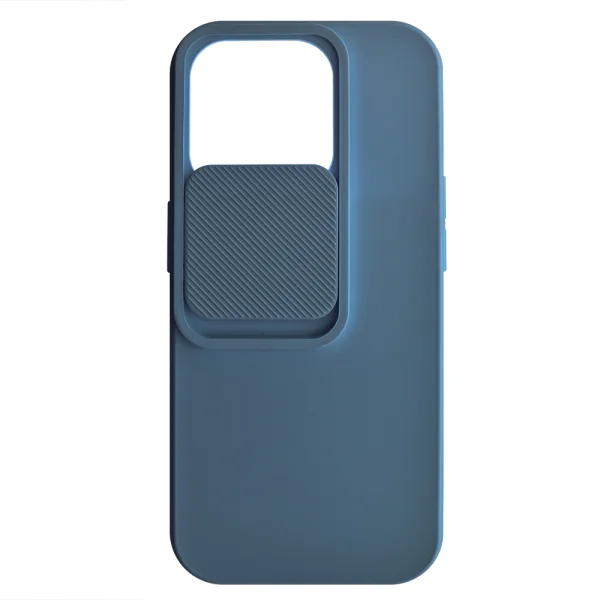 Silicone case Camshield Soft for iPhone 15 Pro, Dark blue 2