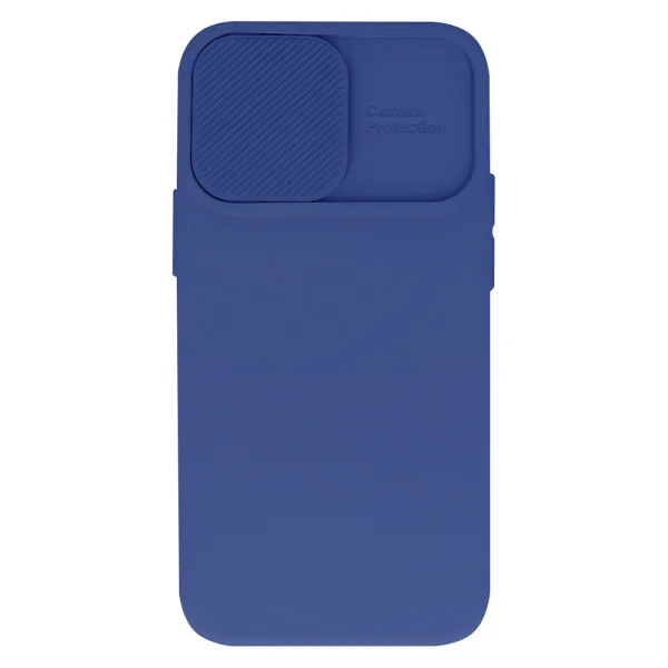 Силиконов калъф Camshield Soft за iPhone 15 Pro Max, Тъмно син 4